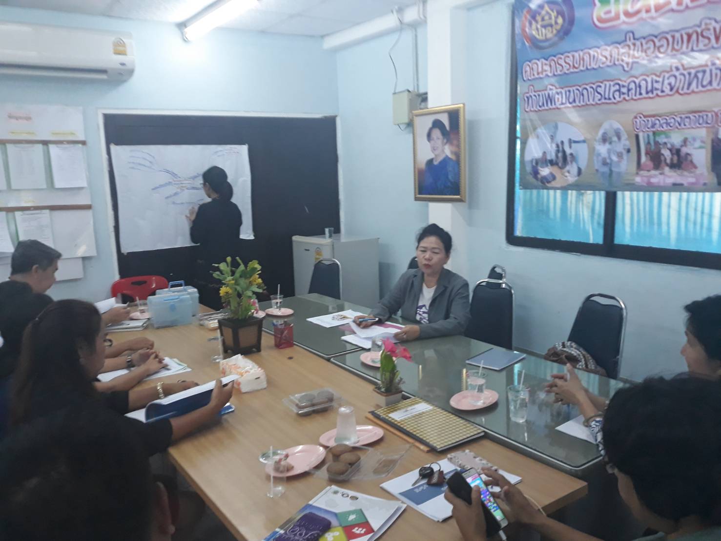 พจ.นนทบุรี พร้อมคณะติดตามกลุ่มออมทรัพย์ฯและต้อนรับเจ้าหน้าที่ ศูนย์ศึกษาและพัฒนาจังหวัดนครนายก