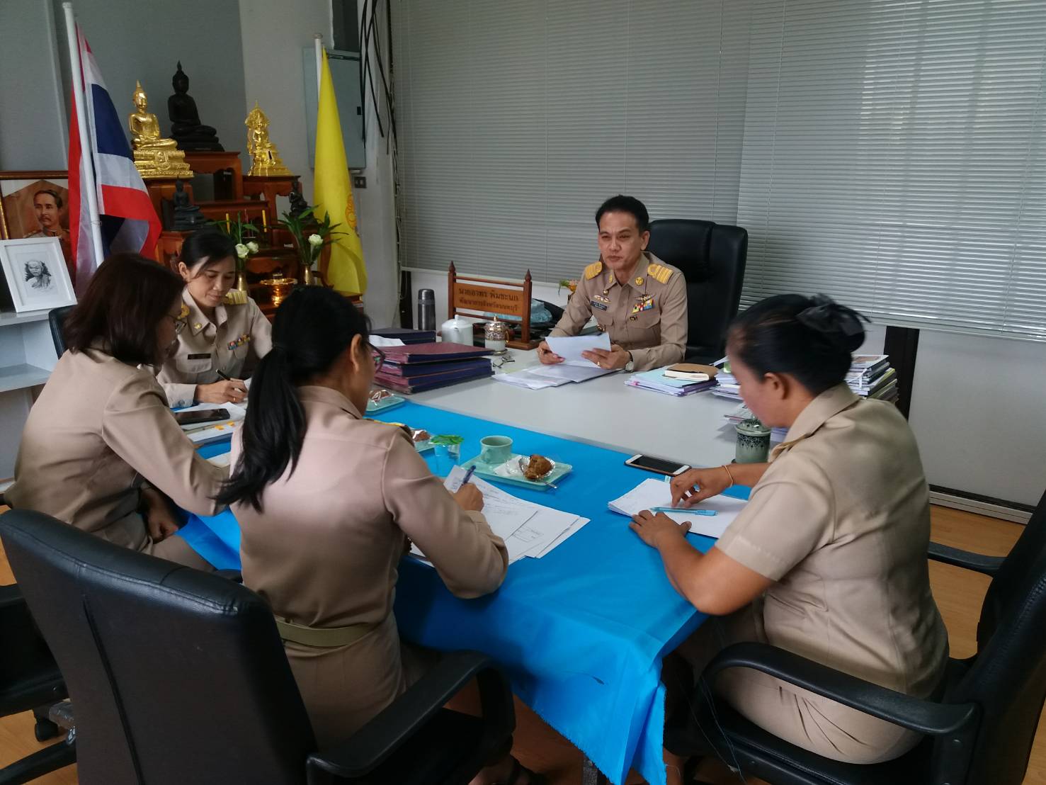 พัฒนาการจังหวัดนนทบุรี ประชุม Morning Brief หัวหน้ากลุ่มงาน/หัวหน้าฝ่าย ในการขับเคลื่อน โครงการ/กิจกรรม