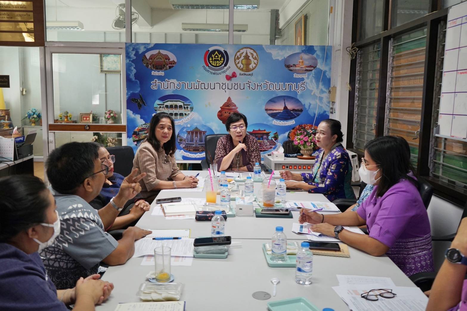 ผู้ตรวจกรมการพัฒนาชุมชน ตรวจเยี่ยมการปฏิบัติราชการของสำนักงานพัฒนาชุมชนจังหวัดนนทบุรี