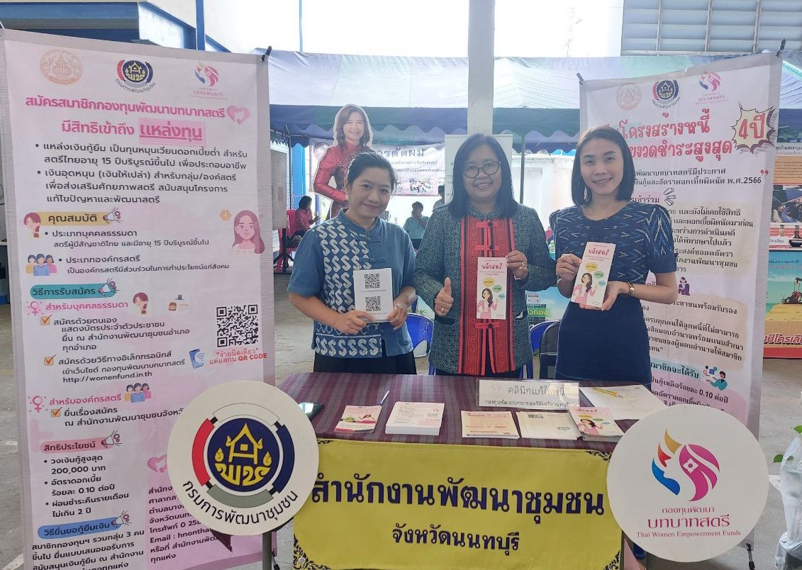 พช. นนทบุรี จัดคลินิกเคลื่อนที่กองทุนพัฒนาบทบาทสตรี