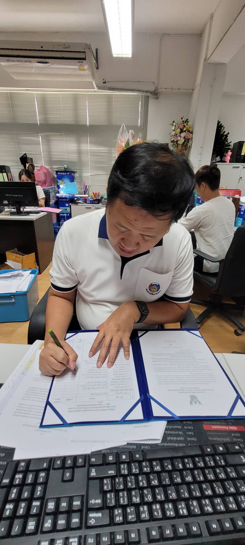 สำนักงานพัฒนาชุมชนจังหวัดนนทบุรี ร่วมประกาศเจตนารมณ์ในการต่อต้านการทุจริต ประจำปีงบประมาณ พ.ศ. 2567