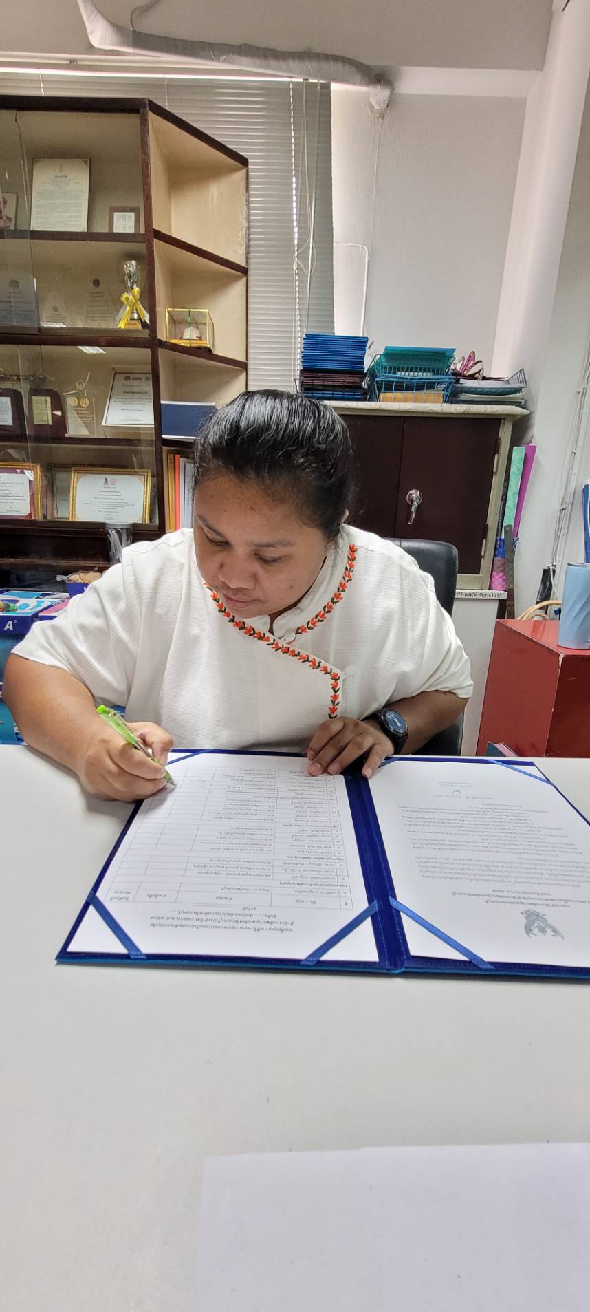 สำนักงานพัฒนาชุมชนจังหวัดนนทบุรี ร่วมประกาศเจตนารมณ์ในการต่อต้านการทุจริต ประจำปีงบประมาณ พ.ศ. 2567