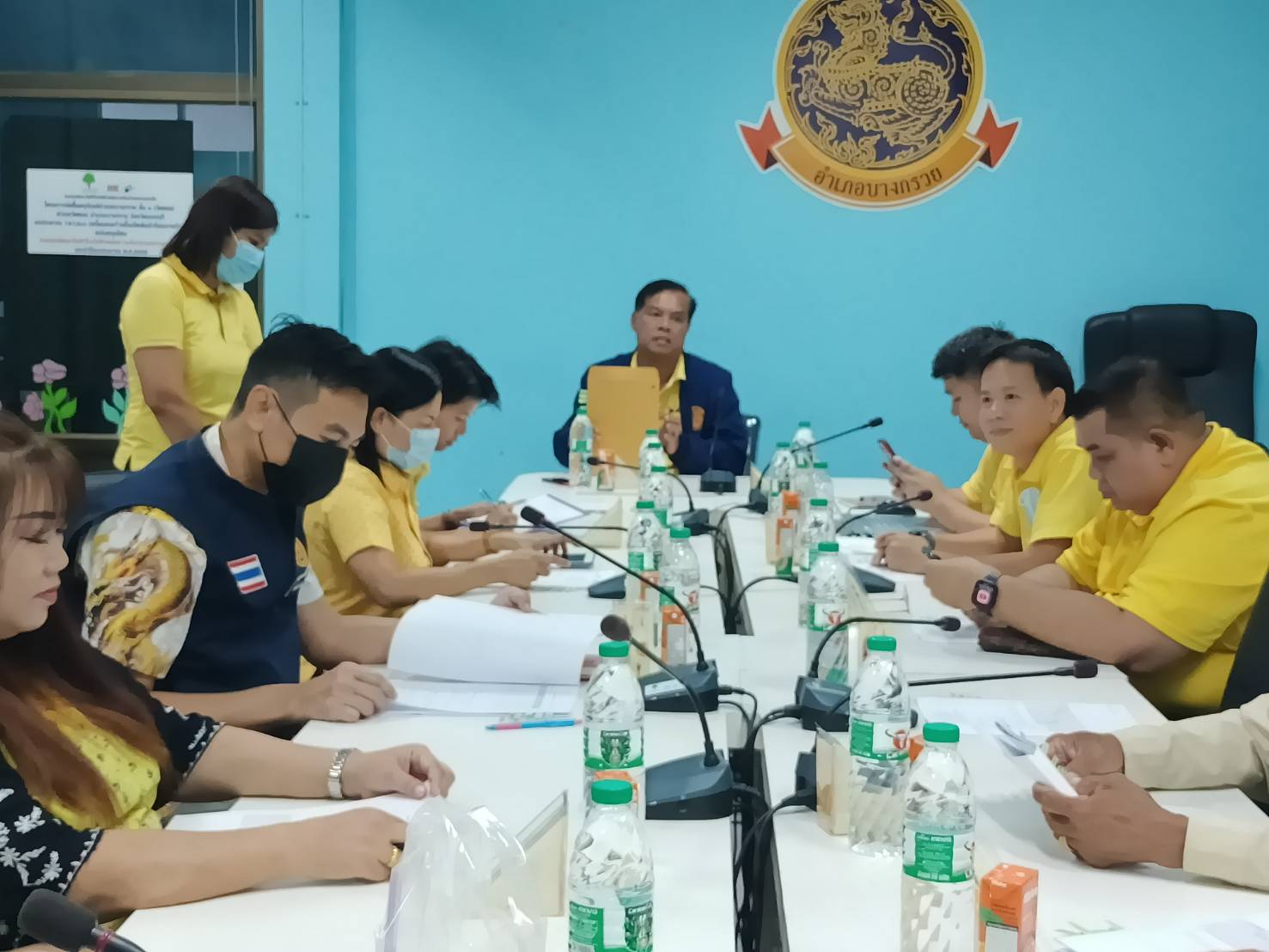 📌📑🎖️พช.บางกรวยดำเนินประชุมการนำเสนอผลการจัดเก็บและรับรองคุณภาพการจัดเก็บข้อมูลความจำเป็นพื้นฐาน (จปฐ.) ระดับอำเภอ ประจำปี 2567