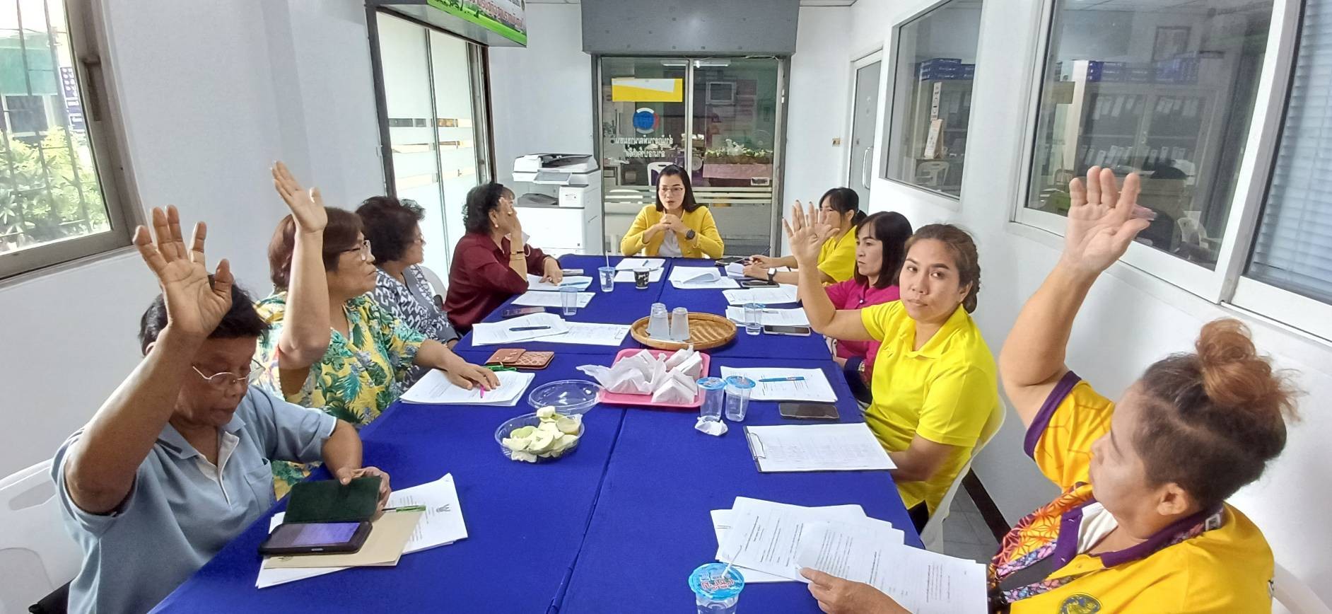 สำนักงานพัฒนาชุมชนอำเภอปากเกร็ด ประชุมหัวหน้าคณะทำงานขับเคลื่อนกองทุนพัฒนาบทบาทสตรีตำบล/เทศบาล