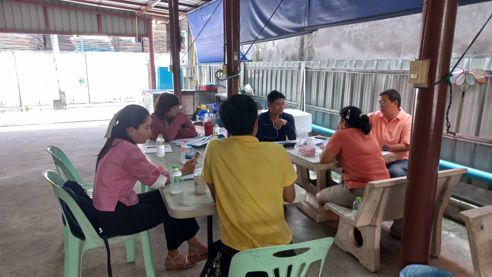 การตรวจสุขภาพกลุ่มออมทรัพย์เพื่อการผลิตตำบลบางกร่าง