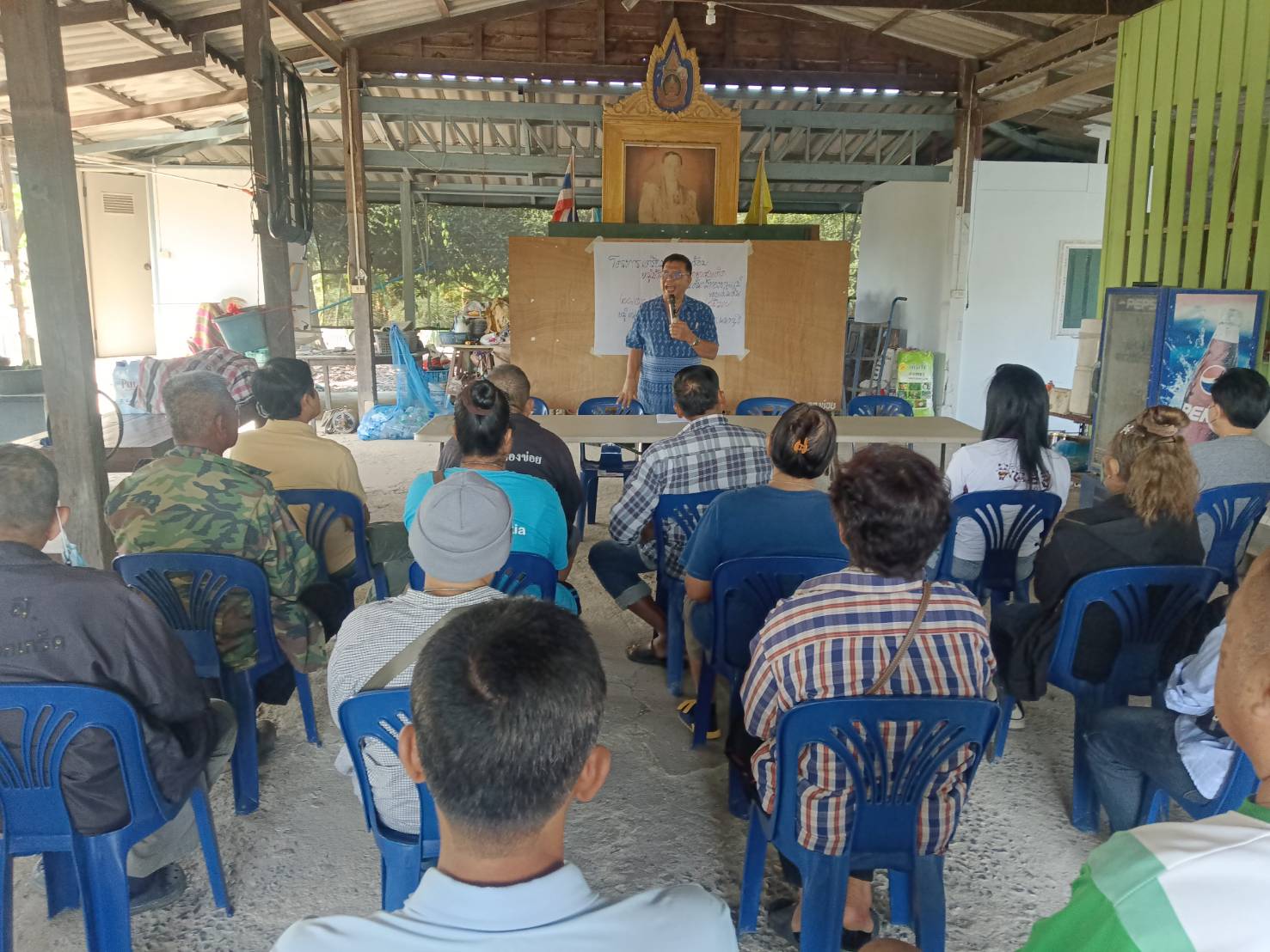 สำนักงานพัฒนาชุมชนอำเภอปากเกร็ด ดำเนินโครงการเตรียมความพร้อมหมู่บ้านแพร่ระบาดยาเสพติดพัฒนาสู่หมู่บ้านต้นกล้ากองทุนแม่ของแผ่นดิน