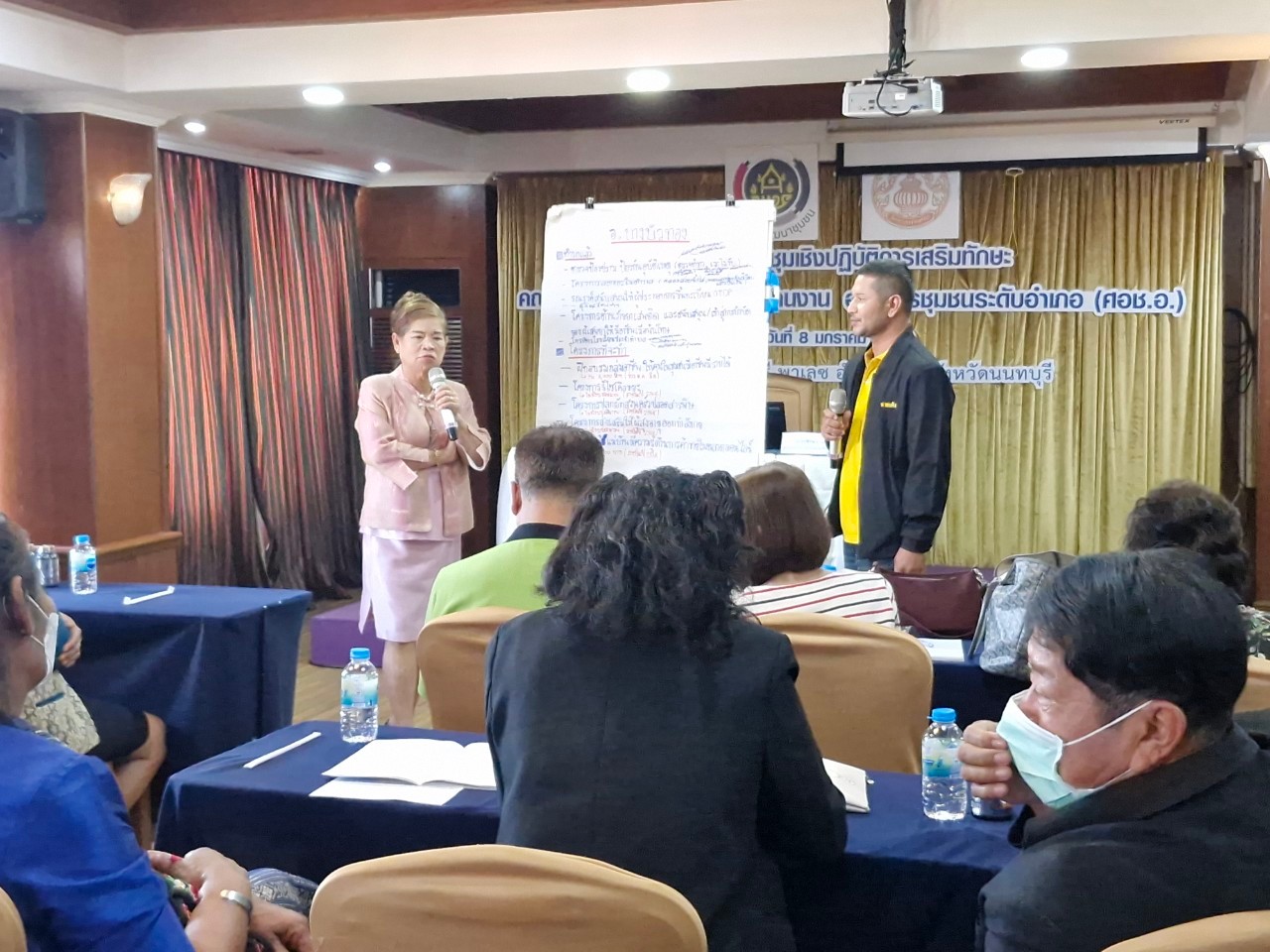 พช.นนท์ จัดประชุมเชิงปฏิบัติการเสริมสร้างทักษะคณะกรรมการบริหารศูนย์ประสานงานองค์การชุมชนระดับอำเภอ (ศอช.อ.)