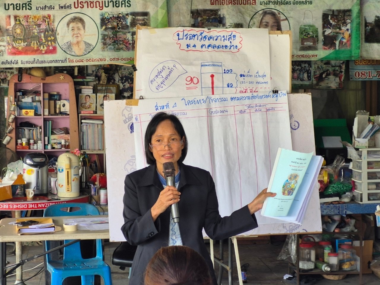 ”สพอ.ไทรน้อยดำเนินการทบทวน กำหนดทิศทาง และปรับแผนพัฒนาหมู่บ้าน“