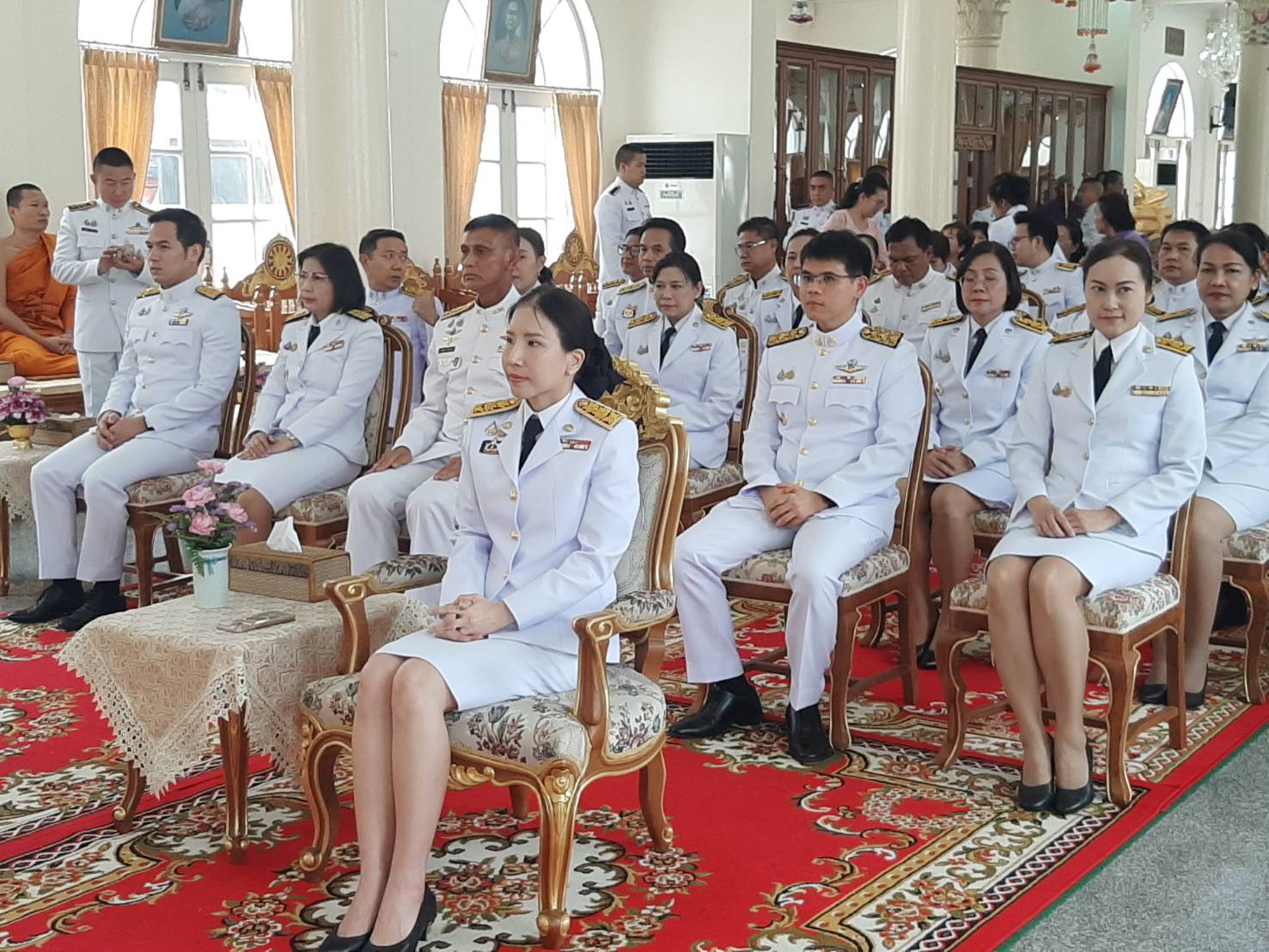 จังหวัดนนทบุรีจัดพิธีเจริญพระพุทธมนต์และพิธีบรรพชาสามเณรเพื่อเฉลิมพระเกียรติสมเด็จพระกนิษฐาธิราชเจ้า กรมสมเด็จพระเทพรัตนราชสุดาฯ สยามบรมราชกุมารี เนื่องในโอกาสวันคล้ายวันพระสมภพ 2 เมษายน