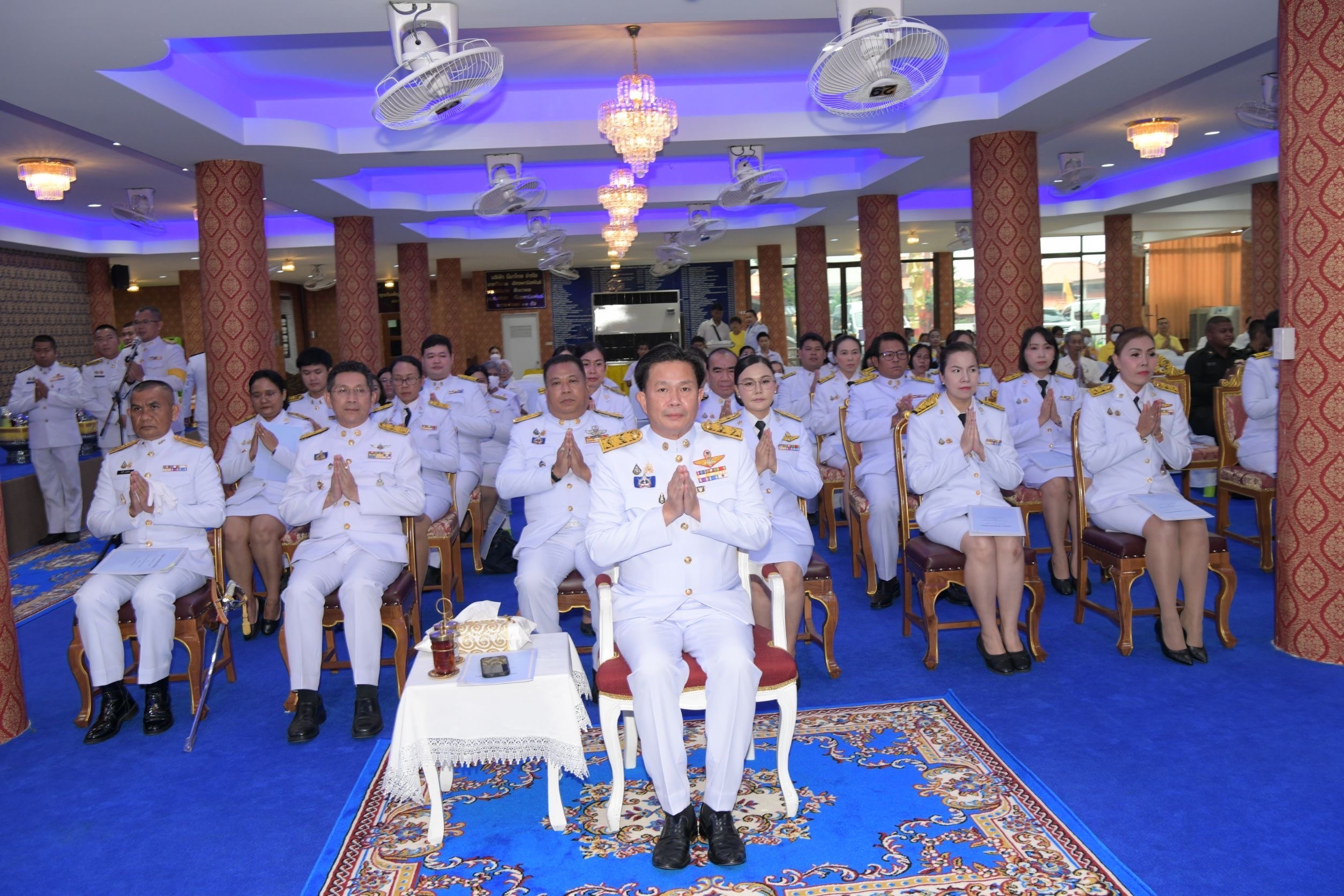 สพจ.นนทบุรี ร่วมพิธีประกาศพระปริตร ปฏิบัติธรรมตามหลักธรรมนาวา “วัง” ถวายเป็นพระราชกุศลแด่พระบาทสมเด็จพระเจ้าอยู่หัว